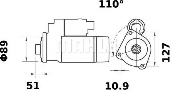 Стартер MAHLE ORIGINAL IS1209