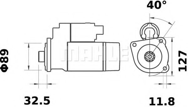 Стартер MAHLE ORIGINAL MS 147