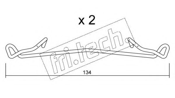 Комплектующие, колодки дискового тормоза fri.tech. KIT.095