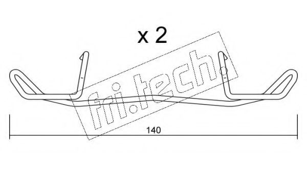 Комплектующие, колодки дискового тормоза fri.tech. KIT.098