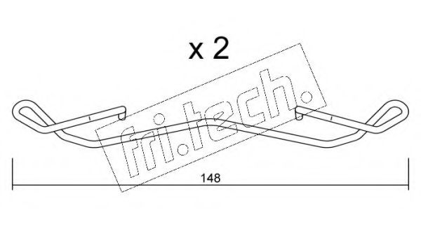 Комплектующие, колодки дискового тормоза fri.tech. KIT.100