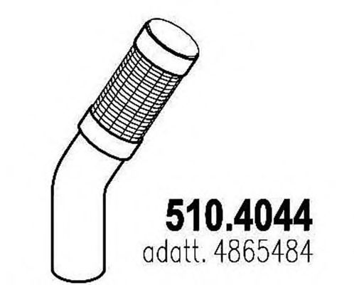 Гофрированная труба, выхлопная система ASSO 510.4044