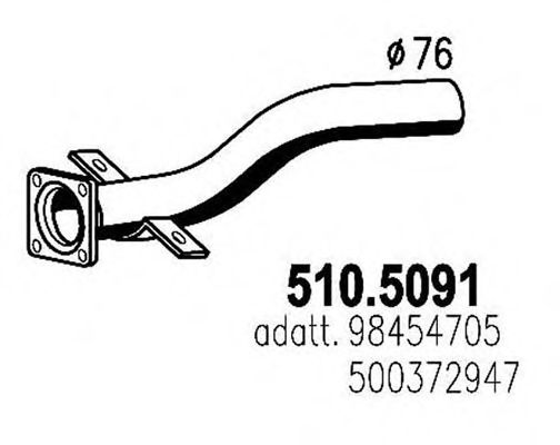 Труба выхлопного газа ASSO 510.5091