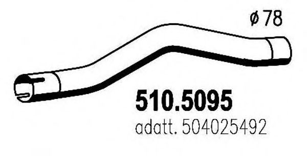 Труба выхлопного газа ASSO 510.5095