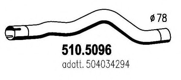 Труба выхлопного газа ASSO 510.5096