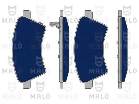 Комплект тормозных колодок, дисковый тормоз MALÒ 1050232