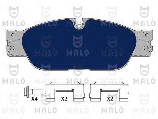 Комплект тормозных колодок, дисковый тормоз MALÒ 1050424