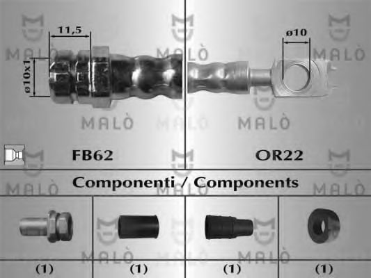 Тормозной шланг MALÒ 81058