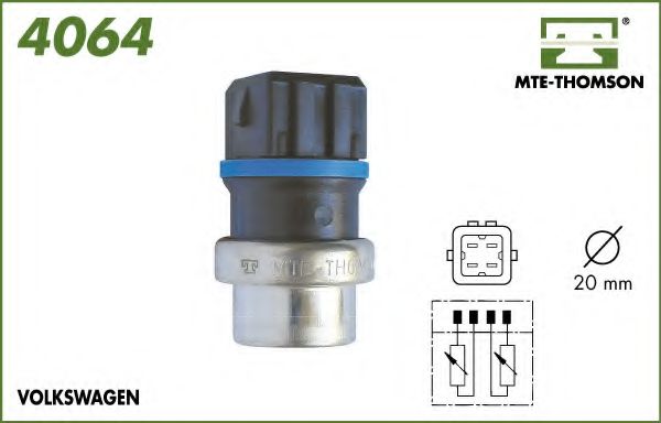 Датчик, температура охлаждающей жидкости MTE-THOMSON 4064