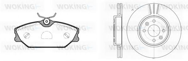 Комплект тормозов, дисковый тормозной механизм WOKING 83083.02