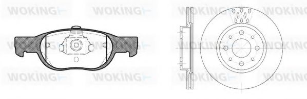 Комплект тормозов, дисковый тормозной механизм BENDIX DP23019