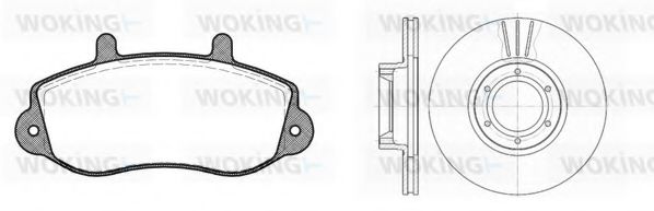 Комплект тормозов, дисковый тормозной механизм BENDIX DP68024