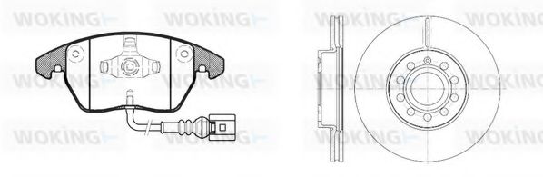 Комплект тормозов, дисковый тормозной механизм WOKING 811303.00
