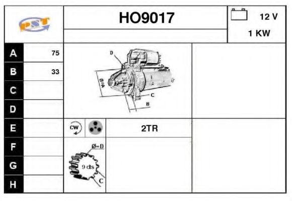 Стартер SNRA HO9017