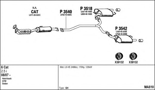 Система выпуска ОГ FENNO MA810