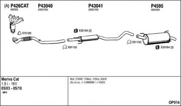 Система выпуска ОГ FENNO OP914