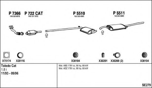 Система выпуска ОГ FENNO SE279