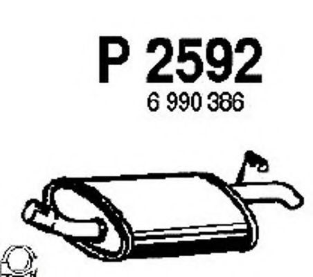 Глушитель выхлопных газов конечный FENNO P2592