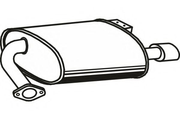 Глушитель выхлопных газов конечный FENNO 4125