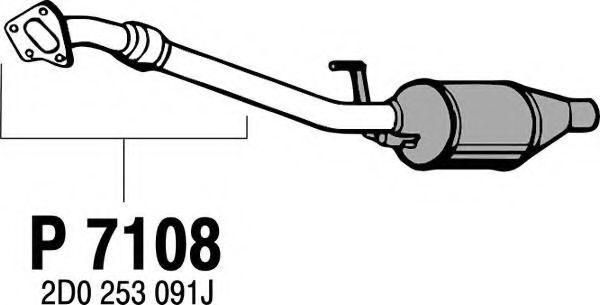 Труба выхлопного газа FENNO P7108
