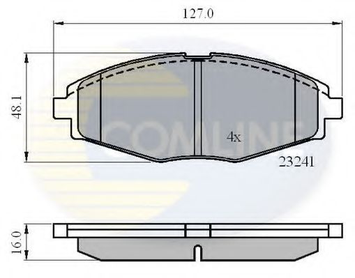 Комплект тормозных колодок, дисковый тормоз COMLINE CBP0486