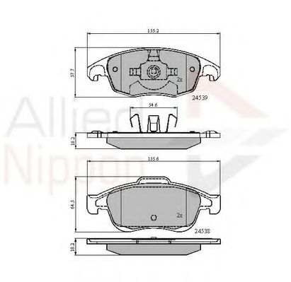 Комплект тормозных колодок, дисковый тормоз COMLINE ADB01719