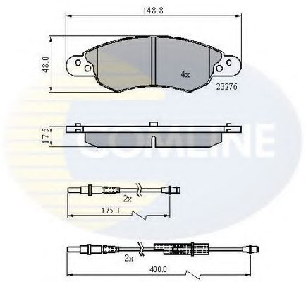 Комплект тормозных колодок, дисковый тормоз COMLINE CBP21119