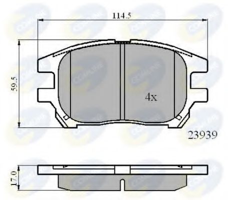 Комплект тормозных колодок, дисковый тормоз COMLINE CBP01212