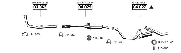 Система выпуска ОГ ASMET VA035450