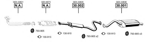 Система выпуска ОГ ASMET RO301355
