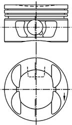 Поршень KOLBENSCHMIDT 99695600