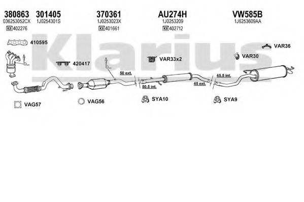Система выпуска ОГ KLARIUS 931220U
