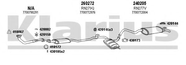 Система выпуска ОГ KLARIUS 720334E