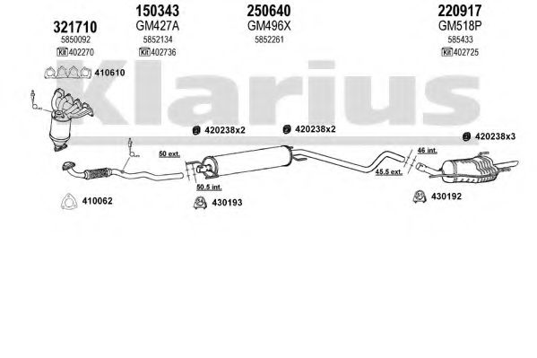 Система выпуска ОГ KLARIUS 391340E