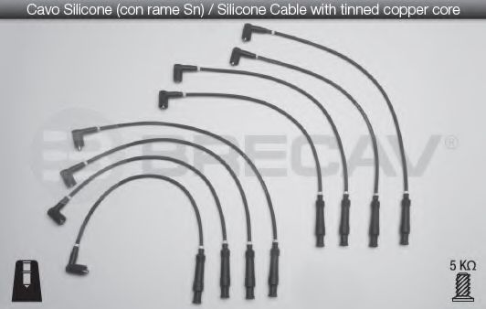Комплект проводов зажигания BRECAV 01.522