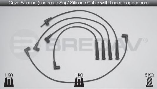 Комплект проводов зажигания BRECAV 04.500