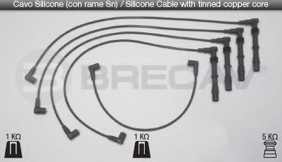 Комплект проводов зажигания BRECAV 14.515