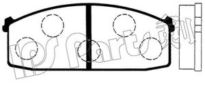 Комплект тормозных колодок, дисковый тормоз IPS Parts IBD-1106