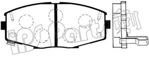 Комплект тормозных колодок, дисковый тормоз IPS Parts IBD-1245