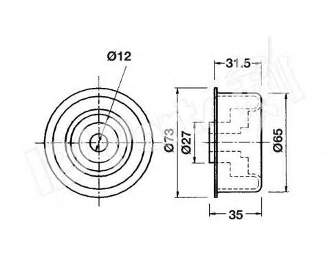 Устройство для натяжения ремня, ремень ГРМ IPS Parts ITB-6912