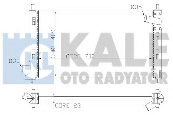 Радиатор, охлаждение двигателя KALE OTO RADYATÖR 362100