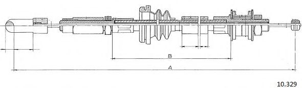 Трос, управление сцеплением CABOR 10329