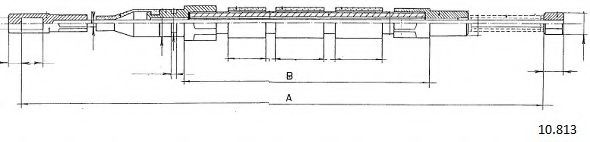 Трос, стояночная тормозная система CABOR 10.813