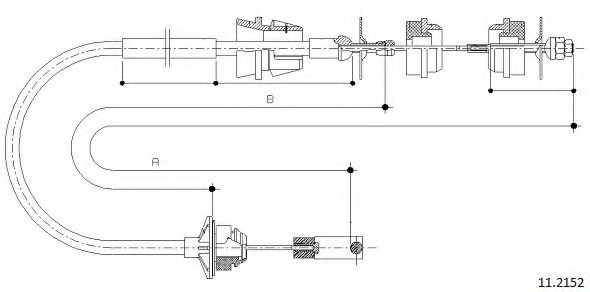 Трос, управление сцеплением PEX 50729