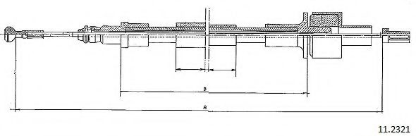 Трос, управление сцеплением CABOR 11.2321