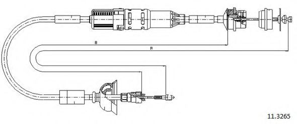 Трос, управление сцеплением CABOR 11.3265