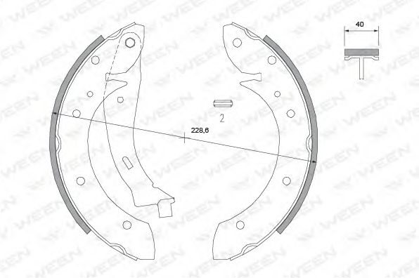 Комплект тормозных колодок WEEN 152-2037