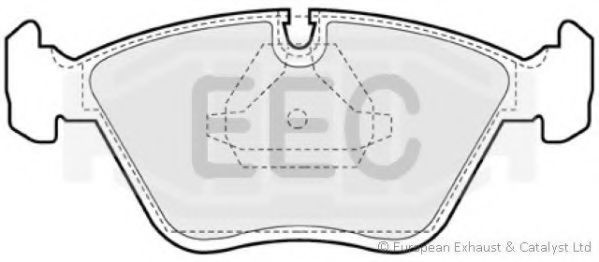 Комплект тормозных колодок, дисковый тормоз EEC BRP0596