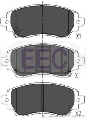 Комплект тормозных колодок, дисковый тормоз EEC BRP1137