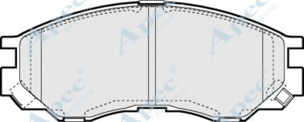 Комплект тормозных колодок, дисковый тормоз APEC braking PAD1059